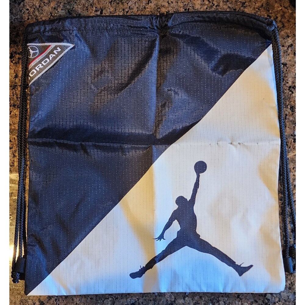 Vintage 2000 Jordan Sack Bag Black/ White Nike Air
